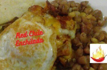 Northern New Mexico Red Chile Sauce Enchilada Plate Recipe