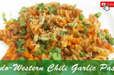 Indo Western Chili Garlic Pasta | Chili Pasta Recipe | How to make red sauce pasta | #newrecipes2021