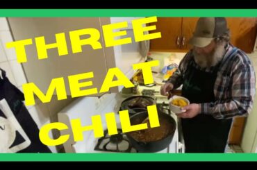 3 Meat Chili Recipe In a A Dutch Oven