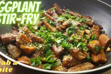 EGGPLANT STIR FRY | SOYA SAUCE | CHILI PASTE | EASY EGGPLANT RECIPE | VEGAN RECIPE | By Savory Icon