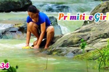 Primitive Girl - Yummy cooking chicken wing with spicy chili fried recipe eating delicious