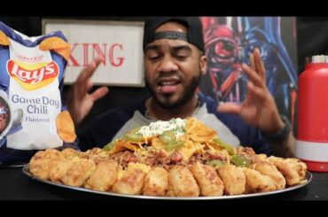 Mukbang | Lay's Gameday Chili Burrito Bowl!