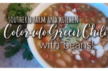 Colorado Green Chili with Beans / Pork Green Chili / Dinner Inspiration / Freezer Meal