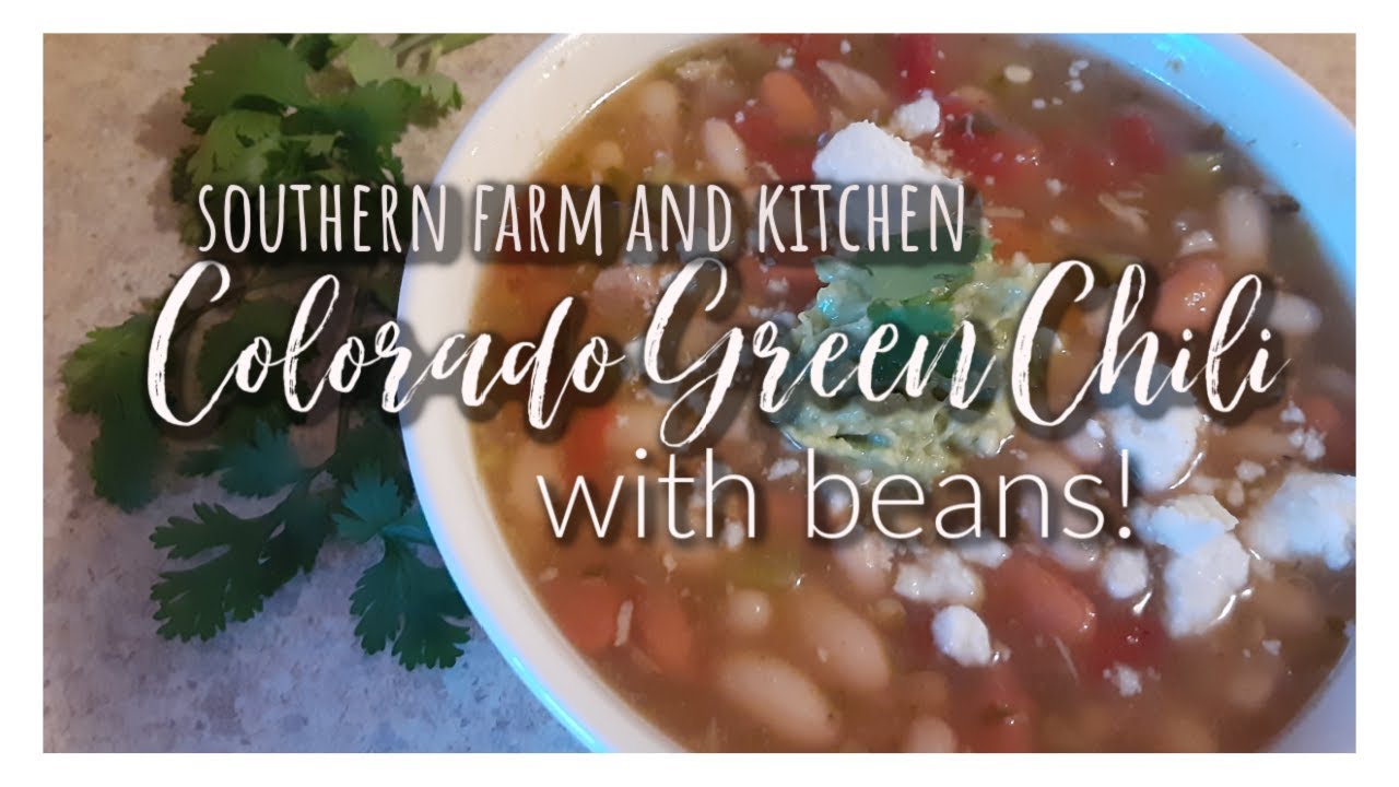 Colorado Green Chili with Beans / Pork Green Chili / Dinner Inspiration / Freezer Meal Chili Chili