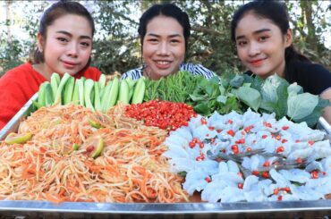 How to make papaya salad with shrimp and chili sauce recipe