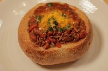 Crockpot Chili Bread Bowl