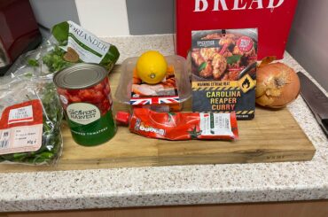 Me and my bread bin again. Kicked it up a notch this week. Carolina reaper curry kit.