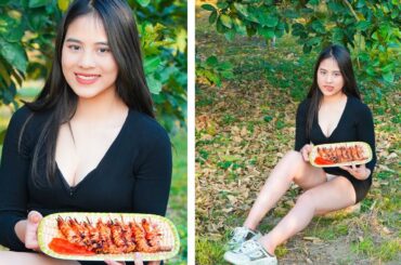 Grilled Shrimp With Chili | Simple | Easy & Delicious | Primitive Life