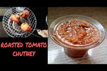 Roasted Chili Garlic Tomato Chutney Recipe/ Lahsun Tamatar Recipe / Village style tomato chutney