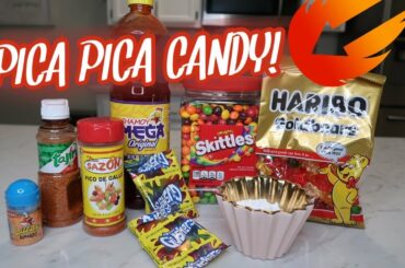 How to make PICA PICA CANDY | DULCES ENCHILADOS | PICA PICA CANDY INGREDIENTS | SKITTLES ENCHILADOS