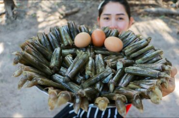 Amazing Crispy Razor Clam Recipe - Crispy Razor Clam Chili Sauce - Cooking With Sros