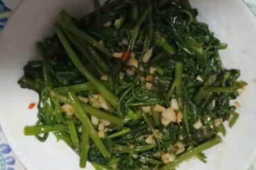 KANGKONG WITH BELACAN CHILI | easy to cook