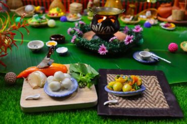 Shorts Mini food #13 Shorts Mini Cooking Fish balls and yellow chili. Cooking ASMR Miniature cooking