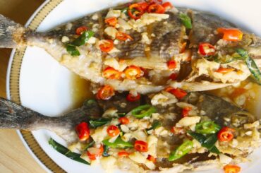 Fried Sea Fish Recipe | Easy and Delicious Fish Fry with Chili and Garlic Sauce