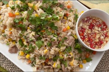 How to make: Thai Fried Rice with Pork and Chili Fish Sauce