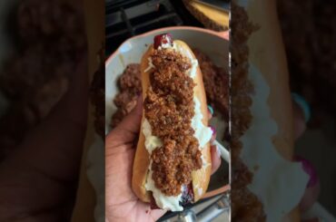 Carrot dogs with pecan chili for the win!