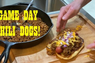 GAME DAY CHILI DOGS ON THE BLACKSTONE