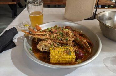 Vietnamese Cajun for Lunch. Asked for the hottest they could serve.