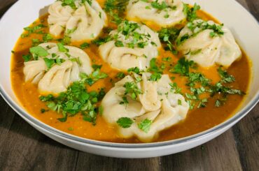 A friend and I made Jhol MoMo from scratch reinforced with a massive amount of Szechuan chili oil.