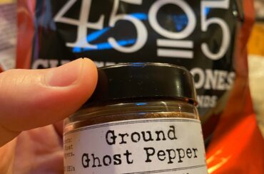 Chicharrones with some ghost pepp sprinkles