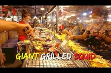Giant Grilled Squid and Thai SPICY Seafood Dipping Sauce | Food News Video