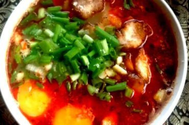 Spicy sesame Nissin brand ramen with a buttload extra Lao Gan Ma. Note to self: wait until the ramen isn't steaming to take pictures!