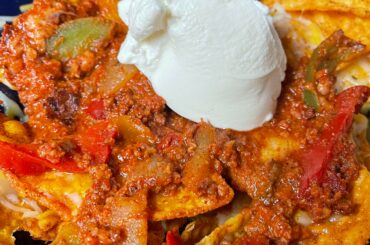 Made Chorizo nachos out of Ghost Pepper Paqui chips