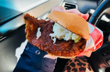 I ate a Wooboi “Code Red” extra spicy chicken sandwich.