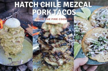 Hatch Chile Mezcal Pork Tacos Recipe | Over The Fire Cooking #shorts