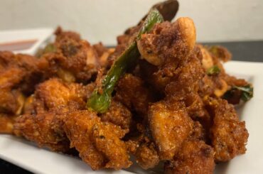 Chicken pakora |crispy chilli chicken pakoda dry recipe |street style chicken pakora