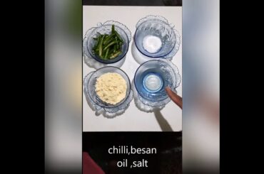 #shorts #youtubeshorts chilly besan/chilli fry/fried chilly/3 easy steps recipe/mirchi  side dish