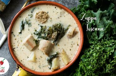 Olive Garden’s style Zuppa Toscana | Winter soup recipes| Vegan recipe | ASMR | Chili in a pod