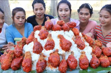 Wow amazing cooking chicken leg crispy with tomato and chili sauce recipe