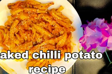 Baked chilli potato recipe #shortvideo