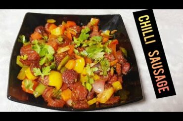 CHILLI SAUSAGE|Spicy Chicken Franks Chilli Recipe |BACHELOR'S SPECIAL