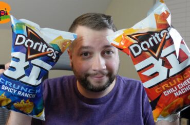 NEW Doritos 3D Crunch Chili Cheese Nacho & Spicy Ranch - Review