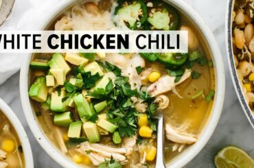 WHITE CHICKEN CHILI | the best dang chili recipe + so easy!