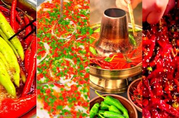 [Mukbang] Eating pepper Food ,chili super hot spicy food.