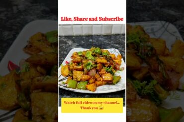 Restaurant Style Crispy Potato Chilli Recipe | Aaloo Chilli | Easy Veg Recipes #Shorts
