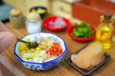 Chilli Chicken With Ginger & Coriander Recipe In Miniature Kitchen | ASMR Cooking Mini Food