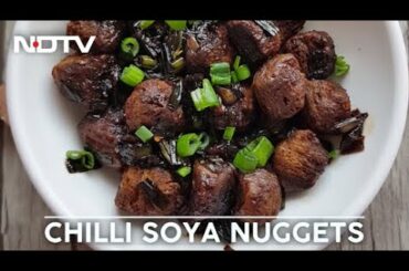How To Make Chilli Soya Nuggets | Easy Chilli Soya Nuggets Recipe Video