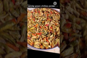 chilli pickle#sandgi green chili recipe#