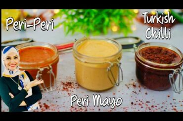 Peri-Peri Vs Shawarma Chilli Vs Peri Mayo | Sauces | Homemade|Recipe in Urdu Hindi by Classy Kitchen