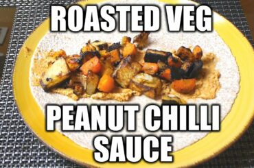 Roasted Veg Wraps with Peanut Chilli Sauce