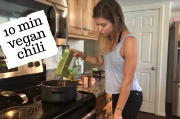 EASY, QUICK VEGAN CHILI RECIPE.