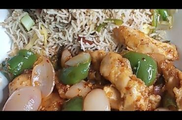 Chicken fried rice with Chicken chili dry recipe by Naila's kitchen