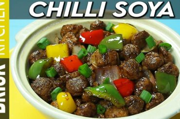 Soya Chilli | Veg Starters | Soya Recipes