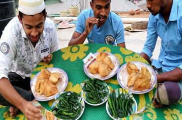 Chilli Eating Contest, Chilli with Singara Challenge, Chilli Eating Competition-Food Challenge