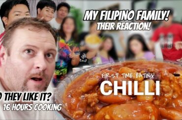 Filipino Family 1st time Eating Chili | Cooking Chili with The Armstrong Family
