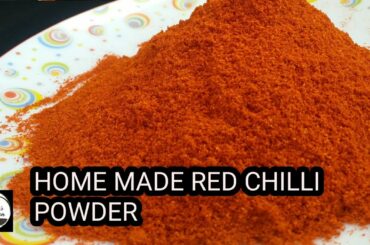 How to make red chilli powder recipe|Home made chili powder easy to make|azlina's kitchen|mangalore!